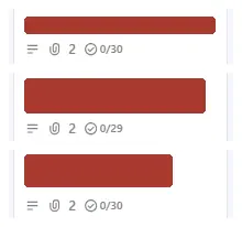 Three old episode cards with 0 checklist items ticked